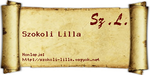 Szokoli Lilla névjegykártya